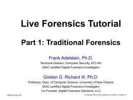 Introduction to Digital Forensics