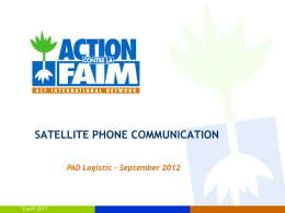 Satellite phones - missions