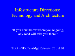 Infostructure Directions: Technology and