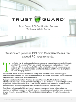 Trust Guard PCI Certification Solution Features