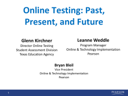 Online Testing - PearsonAccess.com