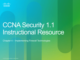 CCNA Security 1.1 Instructional Resource