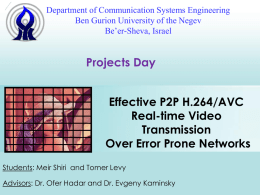 Effective P2P H.264/AVC Real-time Video Transmission Over Error