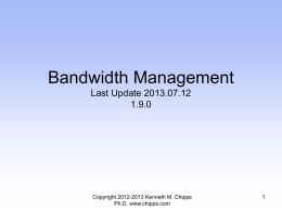 Bandwidth Management Specifics