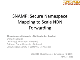 SNAMP: Secure Namespace Mapping to Scale NDN Forwarding