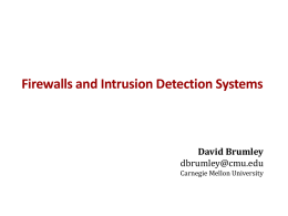 IDS and Detection Theory - Carnegie Mellon University