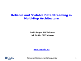 Reliable and Scalable Data Streaming in Multi-Hop