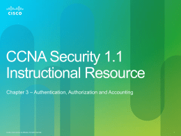 CCNA Security 1.1 Instructional Resource