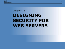 designing security for web servers