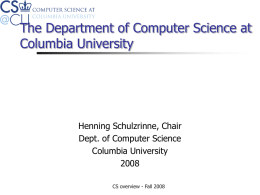 Systems - Computer Science, Columbia University