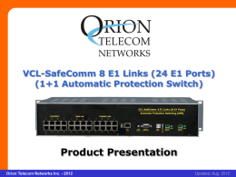 SafeComm 8 E1 Links (24 E1 Ports)