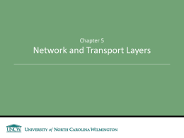 Ch5c - Network/Transport (cont.) - UNCW/CSB Application Server