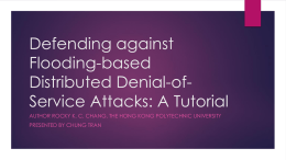 Defending against Flooding-based Distributed Denial-of