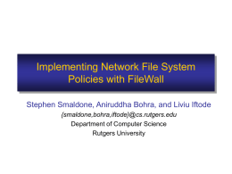 FileWall - Research - Rutgers University