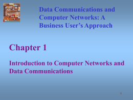 Data Communications and Computer Networks Chapter 1