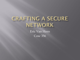 Crafting a secure network