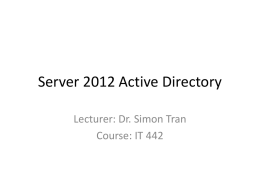 Server 2012 Active Directory