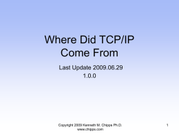 Where Did TCP/IP Come From
