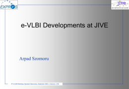 e-VLBI developments at JIVE
