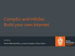 Build your own Internet Challenge - Royal Holloway, University of