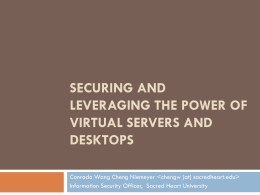 securing and leveraging the power of virtual servers and