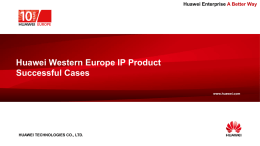 Huawei European Enterprise Success Cases