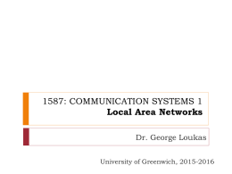 Local Area Networks - University of Greenwich