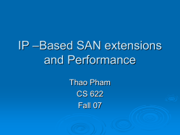 IP –Based SAN extensions Performance