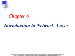 6) Network layer