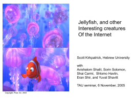 Jellyfish and other interesting Creatures of the Internet - CS