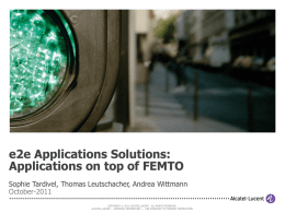 From demos to Femto-Apps