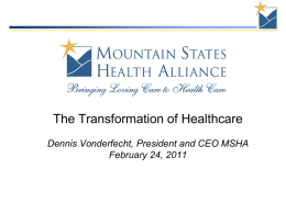 Mountain States Health Alliance Annual Membership