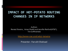 Impact of Hot-Potato Routing Changes in IP Networks