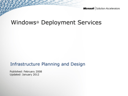 IPD - Windows Deployment Services