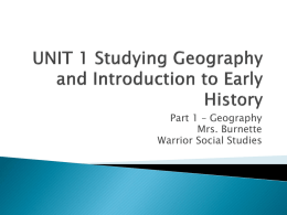 Section 1- Geography - Warren County Schools
