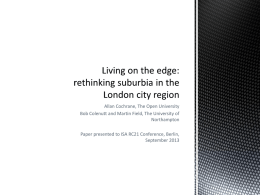 Living on the edge: rethinking suburbia in the London city region