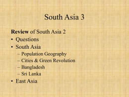 south asia i - U of L Class Index