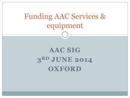 Specialist AAC Services/Hubs