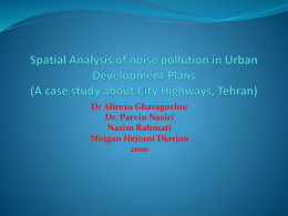Spatial Analysis of noise pollution in Urban Development Plans (A