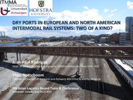 dry ports in european and north american intermodal rail