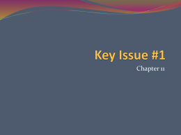 Chapter 11 Key Issue 1