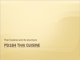 PD184 Thai cuisine