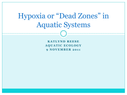 Hypoxia or “Dead Zones” in Aquatic Systems