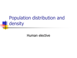 Population distribution and density