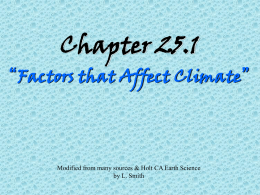 Factors of Climate