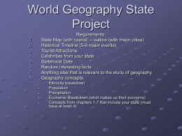 World Geography State Project