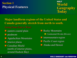 North America Physical Features