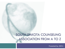 ACA Regions - SD Counseling Association