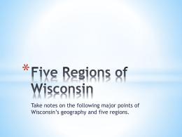 Five Regions of Wisconsin