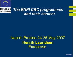 ENPI CBC Programme Black Sea Programme Odessa 17 May …